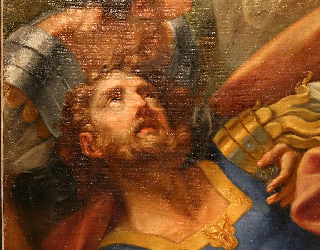 Conversione di san Paolo - dettaglio, chiesa dei santi Lorenzo e Paolo, Fiastra